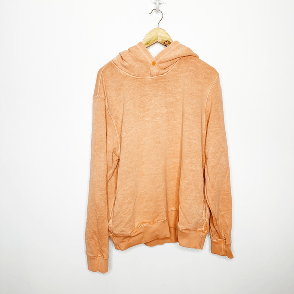 OUTERKNOWN Sur Snap Hoodie Grapefruit orange hemp cotton womens l LARGE - Picture 2 of 9